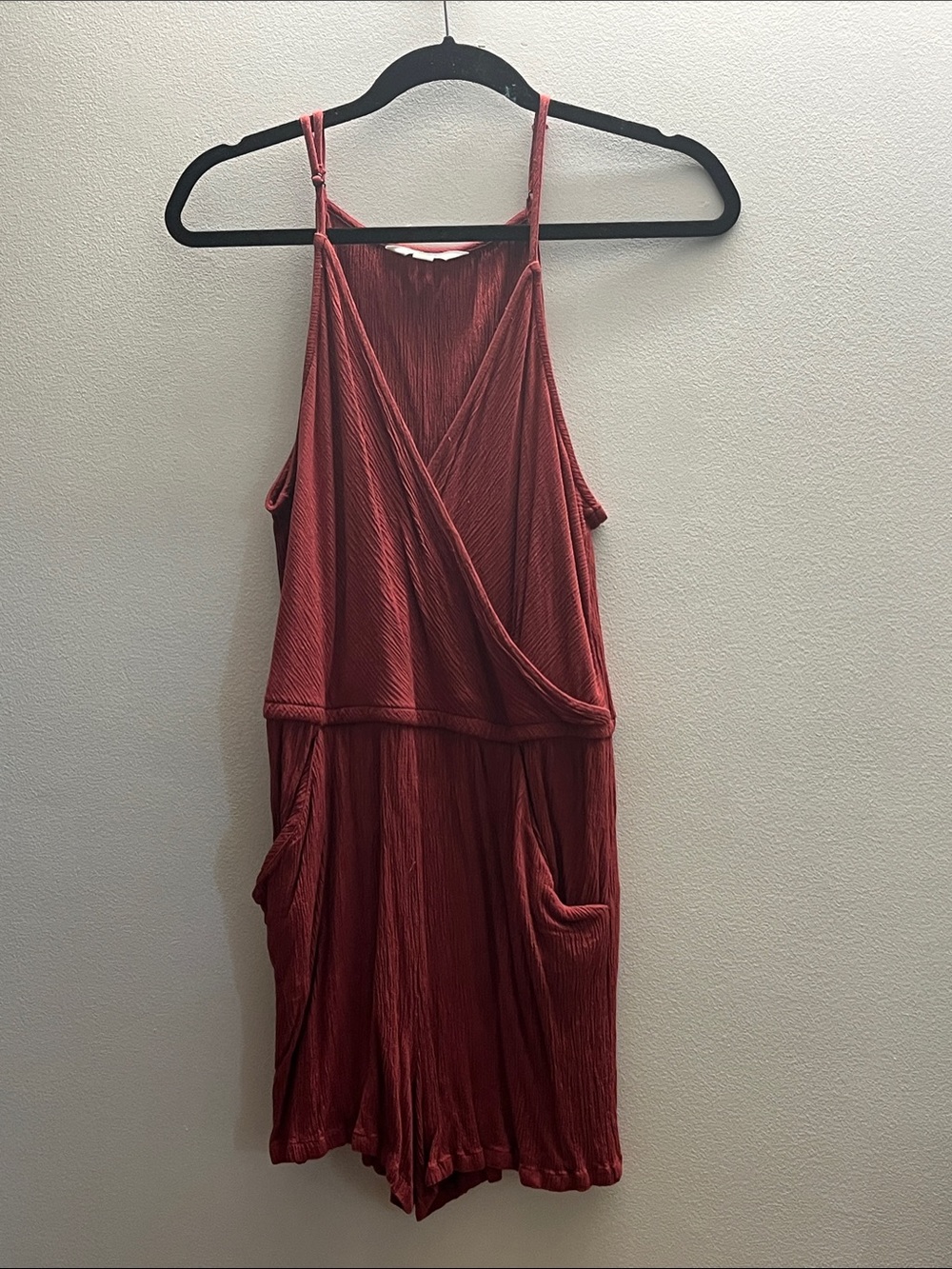 Market & Spruce Rust Red Sleeveless Romper